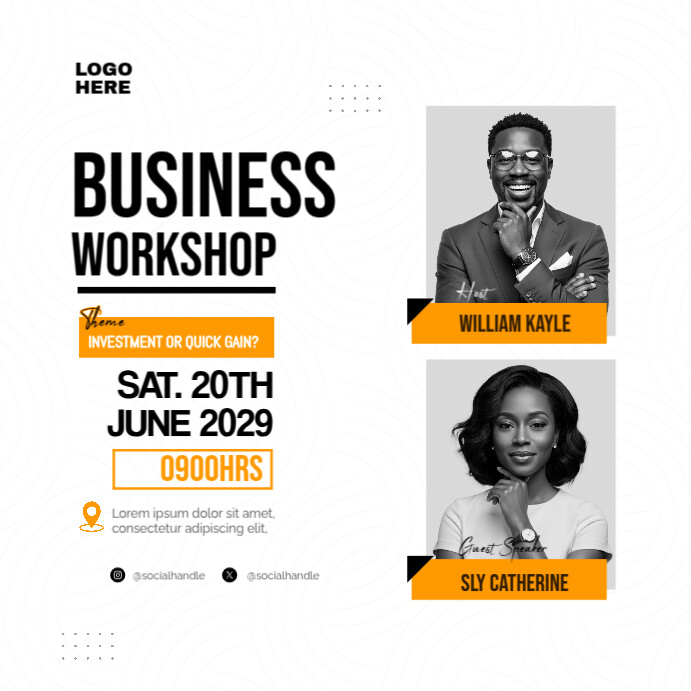 Copy of Business Webinar Flyer template | Business Seminar poster ...