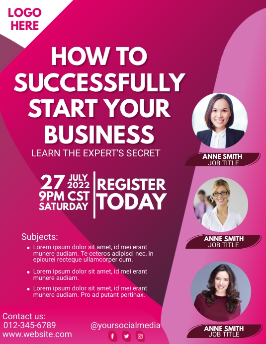 Copy of Business Webinar Flyer Template | PosterMyWall