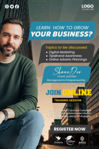 Business Webinar Poster template