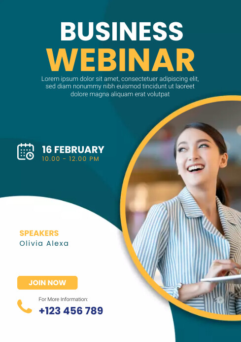 Business Webinar Poster Flyer Template | PosterMyWall
