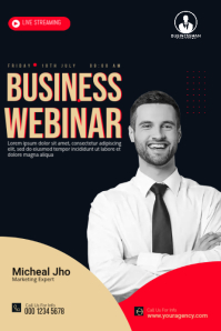Plantilla de Business Webinar Template | PosterMyWall