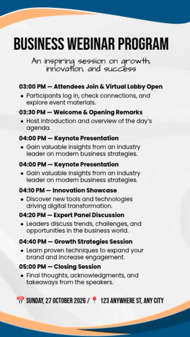 Plantilla de Business Webinar Program Ads | PosterMyWall