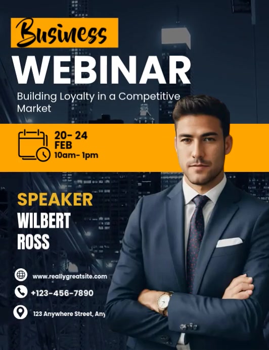 Business Webinar Program Flyer (US Letter) template