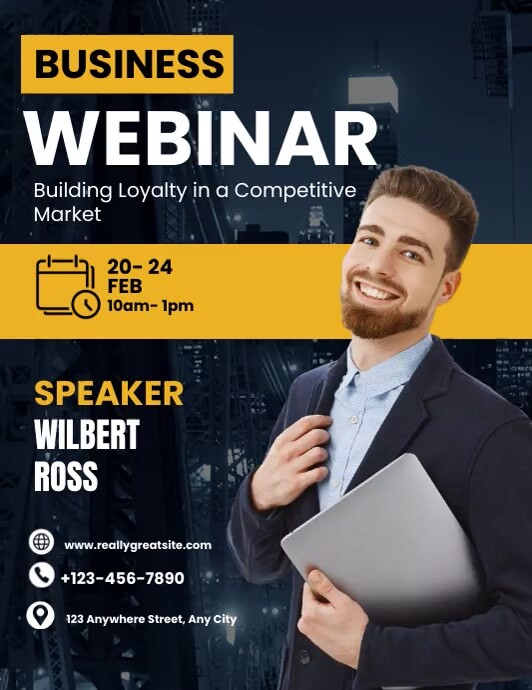 Business Webinar Program Flyer (US Letter) template