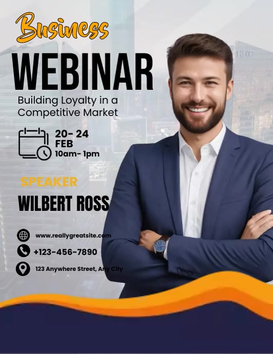 Business Webinar Program Flyer (US Letter) template