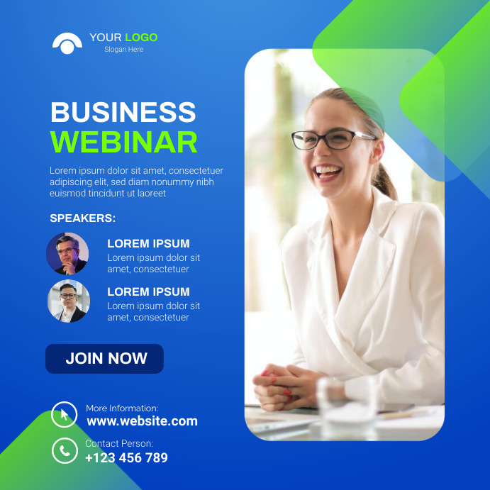 Business Webinar Social Media Template | PosterMyWall