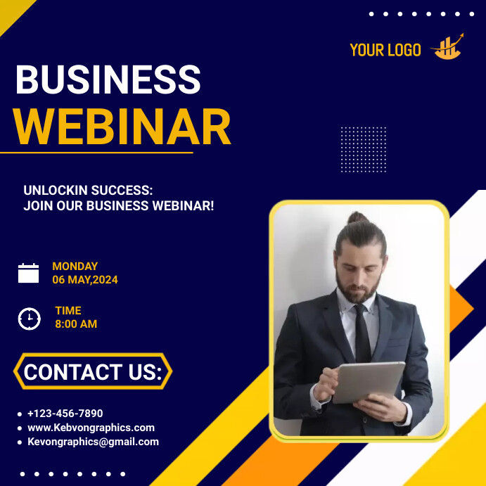 Copy of Business webinar Template | PosterMyWall