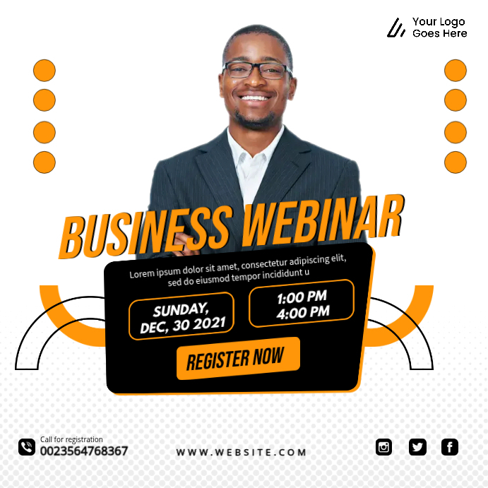 Business Webinar Template | PosterMyWall