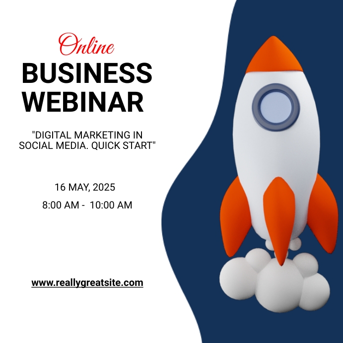 Copy of Business Webinar Template | PosterMyWall