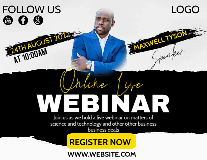Copy of business webinar template | PosterMyWall
