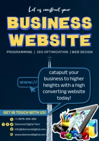 Business Website Designer programmer ad A5 template