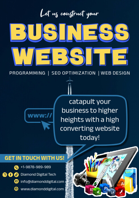 Business Website Designer programmer ad | PosterMyWall