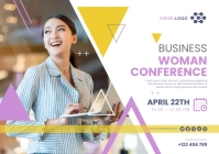 Business Woman Conference Poster Flyer A4 template
