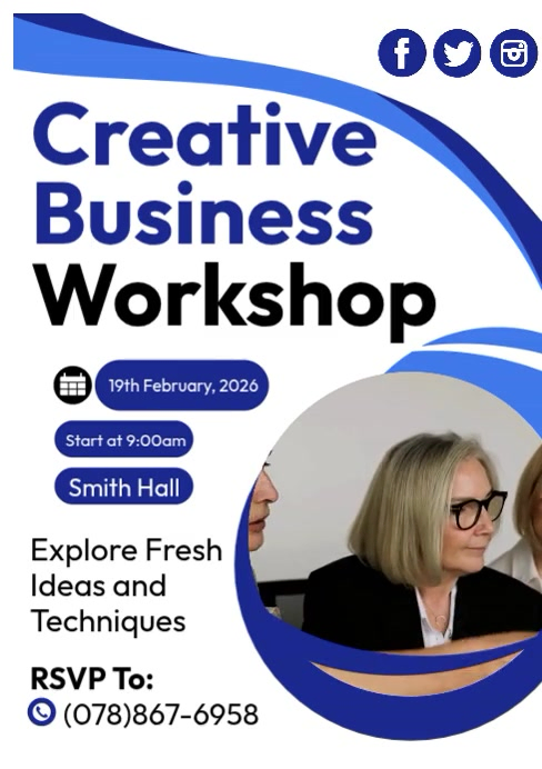 Business Workshop Template | PosterMyWall