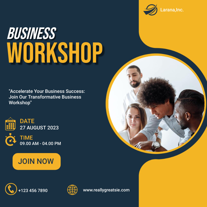 Business Workshop Template | PosterMyWall