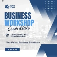 Business Workshop Essentials Social Media Instagram Post template