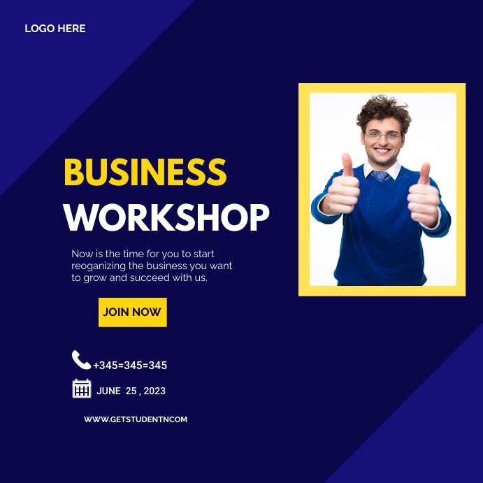 Business workshop instagram post Template | PosterMyWall