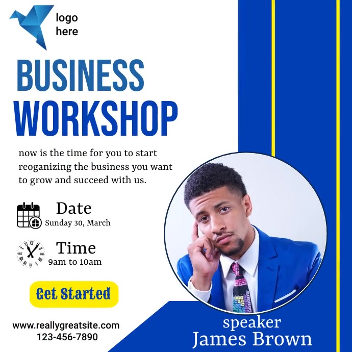 Business workshop Instagram post Template | PosterMyWall