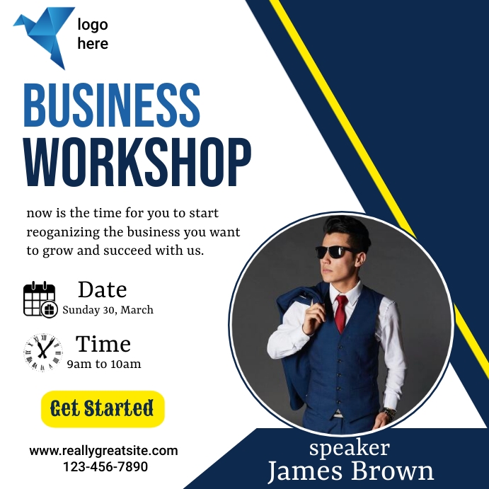 Business workshop Instagram post Template | PosterMyWall