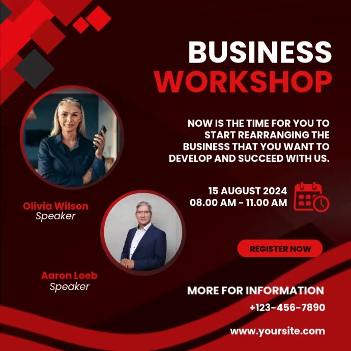 Business Workshop Program Ads Template | PosterMyWall