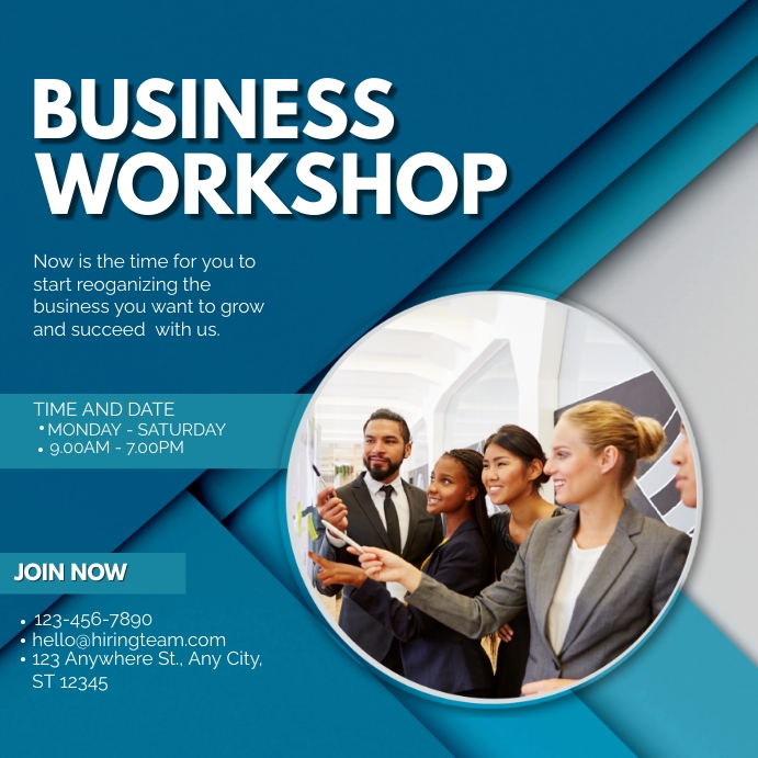 BUSINESS WORKSHOP TEMPLATE | PosterMyWall