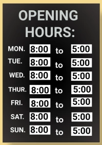 Bussiness hours (1) A1 template