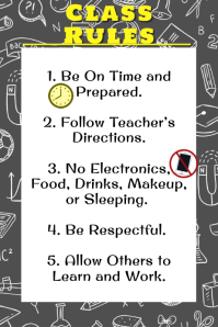 Class Rules Template | PosterMyWall