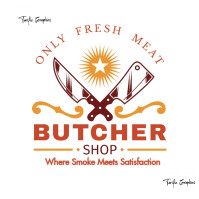 White butcher logo Logo Template