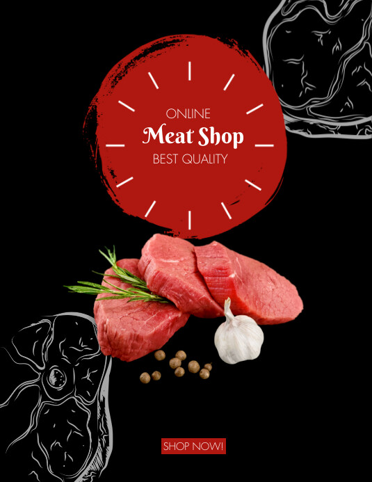 Flyers Sample Meat BUTCHER MEAT SHOP FLYERS Template | PosterMyWall