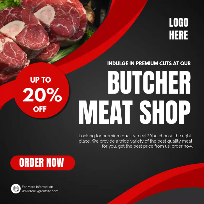 butcher meat shop template | PosterMyWall