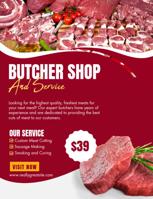 butcher meat shop template FLYERS | PosterMyWall