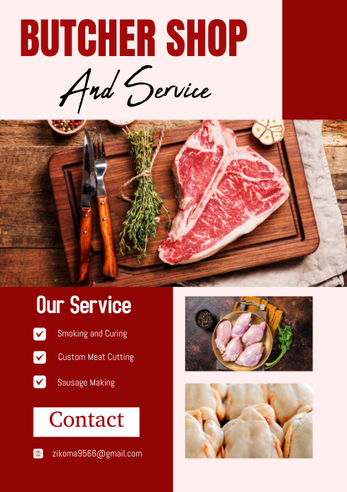 Butcher shop Template | PosterMyWall
