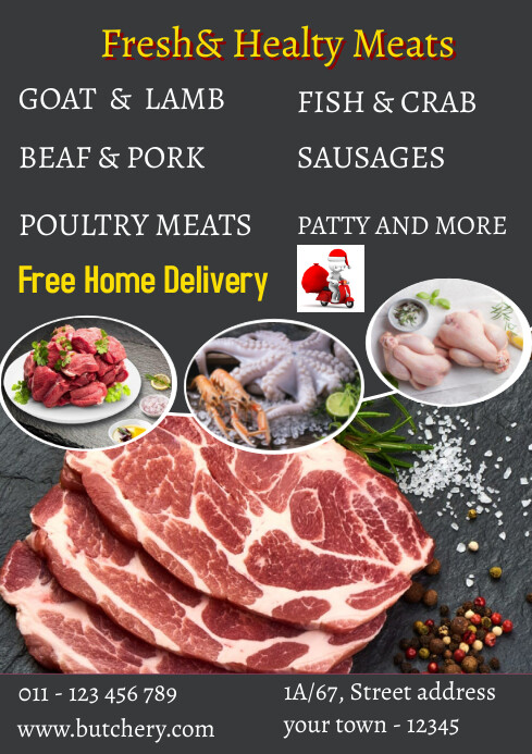 Butchery flyers 24 1 A4 template