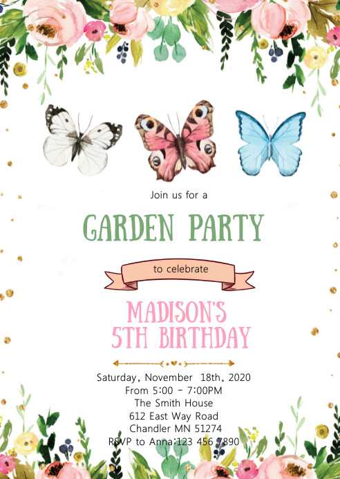 Modele Invitation De Fete D Anniversaire Papillon Postermywall Modele Invitation De Fete D Anniversaire Papillon Postermywall