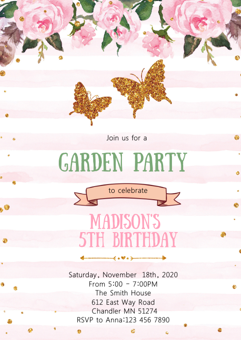 Modele Invitation De Fete D Anniversaire Papillon Postermywall Modele Invitation De Fete D Anniversaire Papillon Postermywall