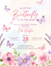 Bianco Baby Shower Flyer Template