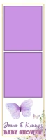 Butterfly Garden Baby Shower 2x6 Photo Frame Template Banner 2' × 6'