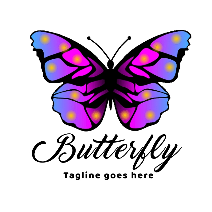butterfly logo, Butterfly beauty logo, (1) template