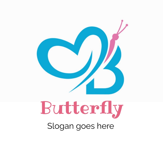 Butterfly logo, butterfly beauty logo Logotyp template