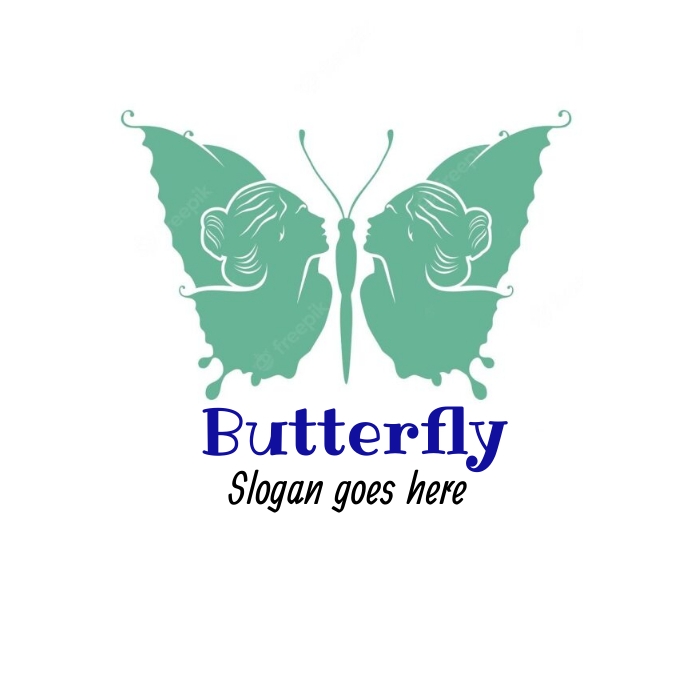 Butterfly logo, butterfly beauty logo template