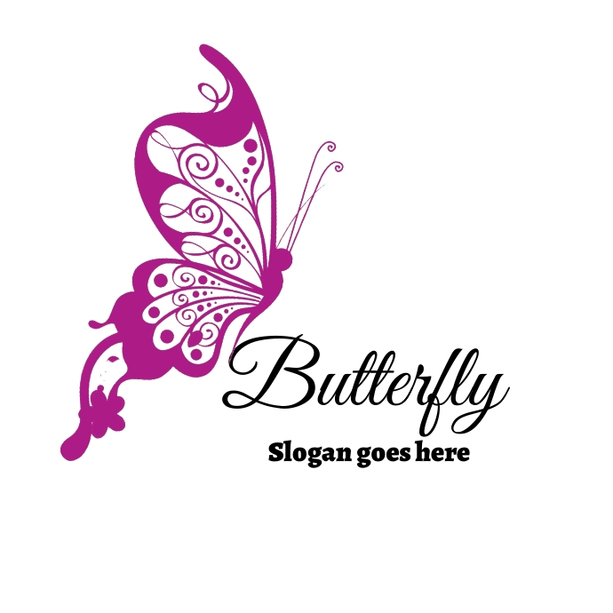butterfly logo, Butterfly beauty logo template