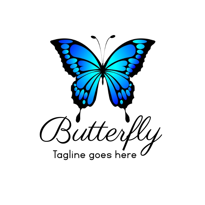 Butterfly logo, small business logo template