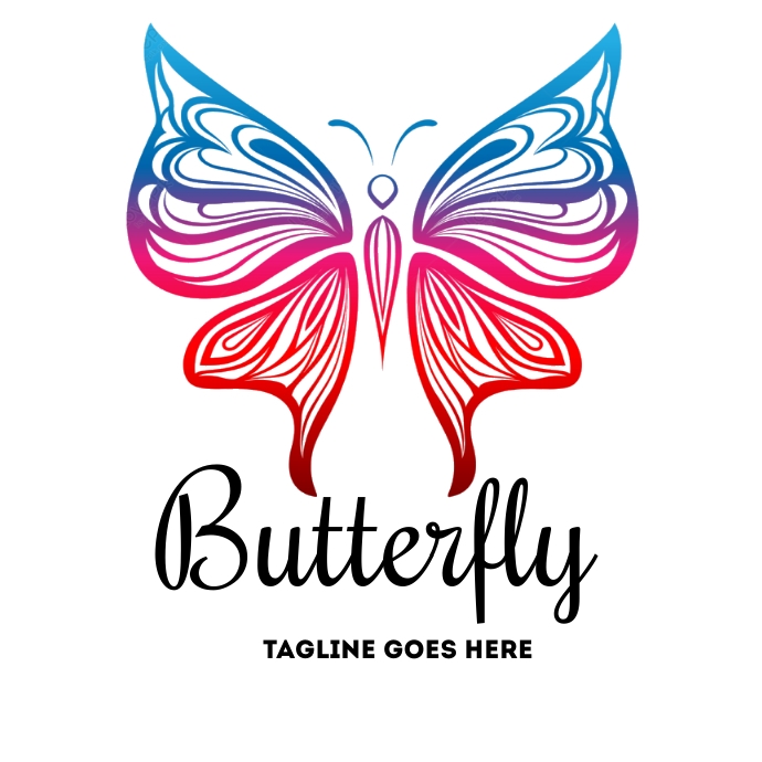 Butterfly Racket Logo Butterfly Logos Design