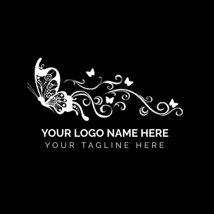 butterfly logo Template PosterMyWall