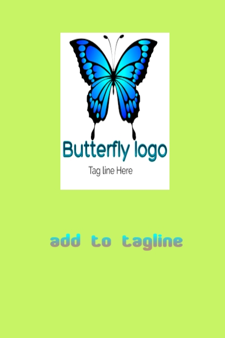 butterfly logo Poster template