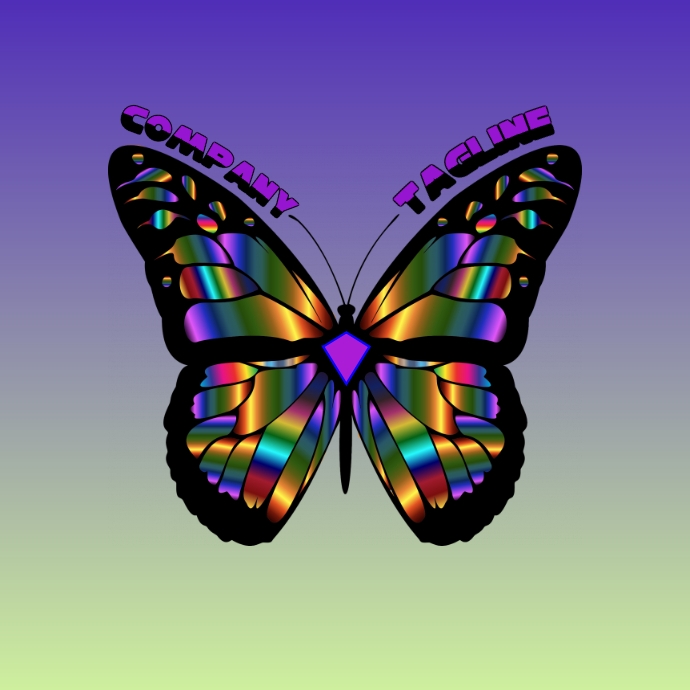 Butterfly logo โลโก้ template