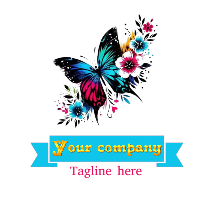 butterfly logo Logótipo template
