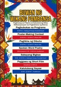 Buwan Ng Wika Program Flow A4 template