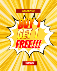 Buy 1 get 1 free video Instagram Portrait template