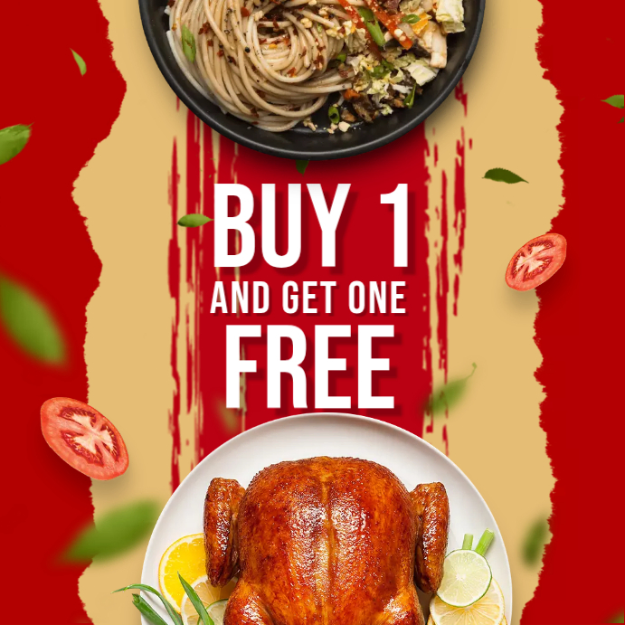 Buy 1 Take Free New Deals Template | PosterMyWall